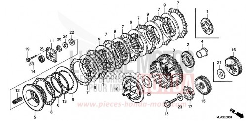 EMBRAYAGE VT750CSD de 2013